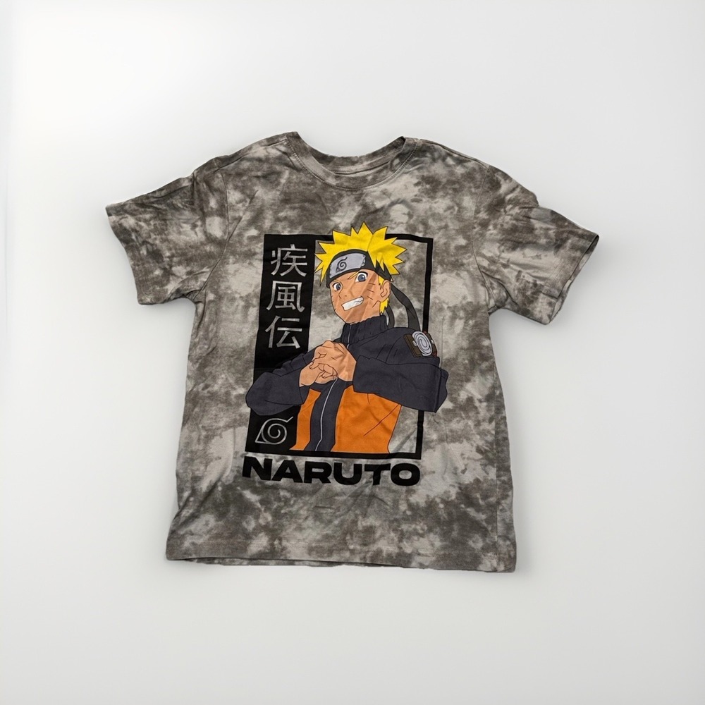 Naruto Uzumaki Tie Dye Anime Graphic T-Shirt Masashi Kishimoto Size 10/12 Youth